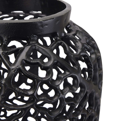 Black Cast Lattice Medium Vase | Transform Your Space with Our Black Cast Lattice Medium Vase Description Elevate your home decor with the modern elegance of our Black Cast Lattice Medium Vase. Crafted from perforated steel, this floor-standing vase is de