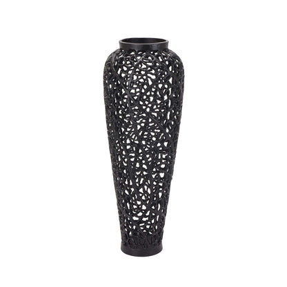 Black Cast Lattice Medium Vase | Transform Your Space with Our Black Cast Lattice Medium Vase Description Elevate your home decor with the modern elegance of our Black Cast Lattice Medium Vase. Crafted from perforated steel, this floor-standing vase is de