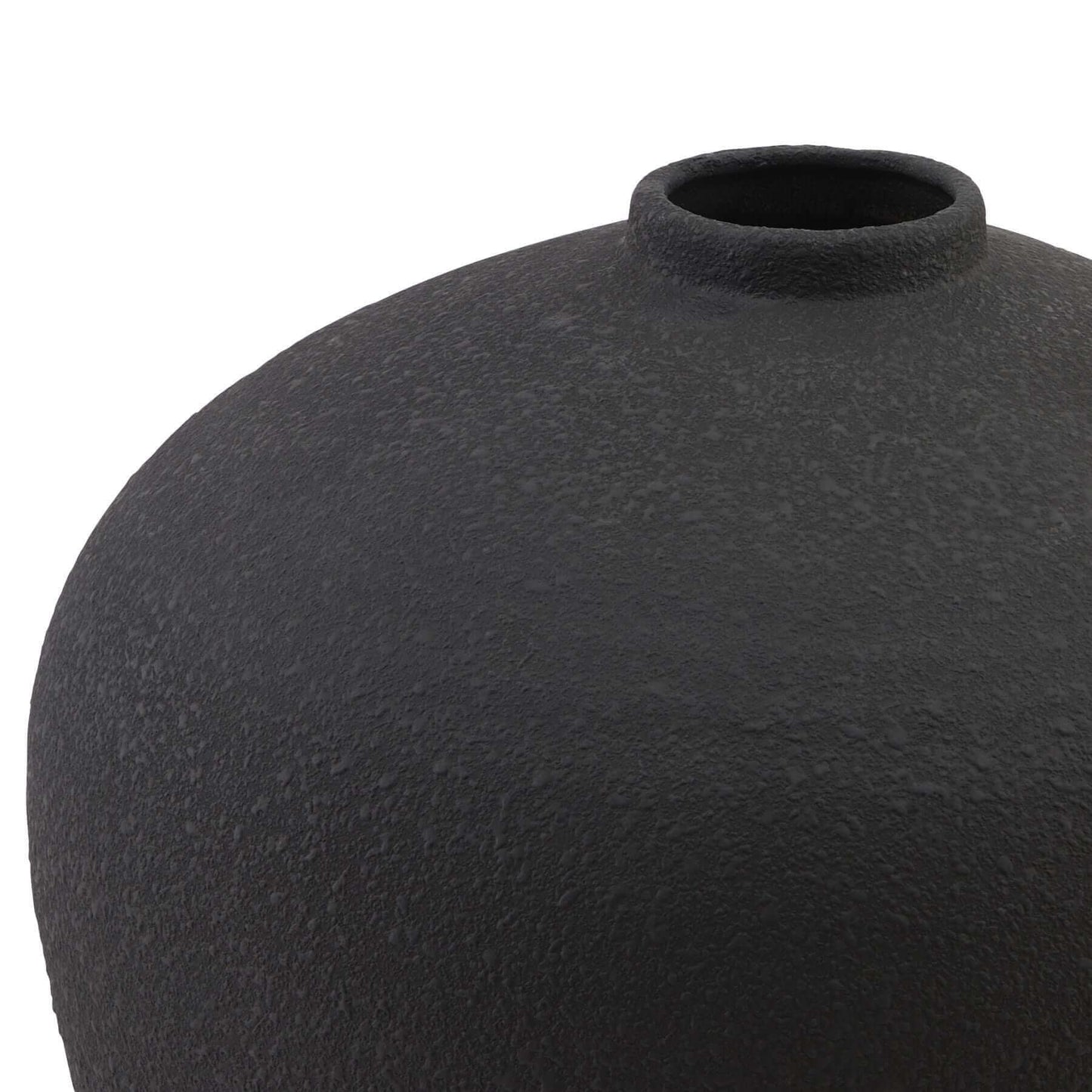 Matt Black Astral Vase | Description Elevate your home decor with the sleek and sophisticated Matt Black Astral Vase. With its large size and slim-neck design, it's perfect for both floor-standing or styled with a smaller vase for a modern, staggered disp