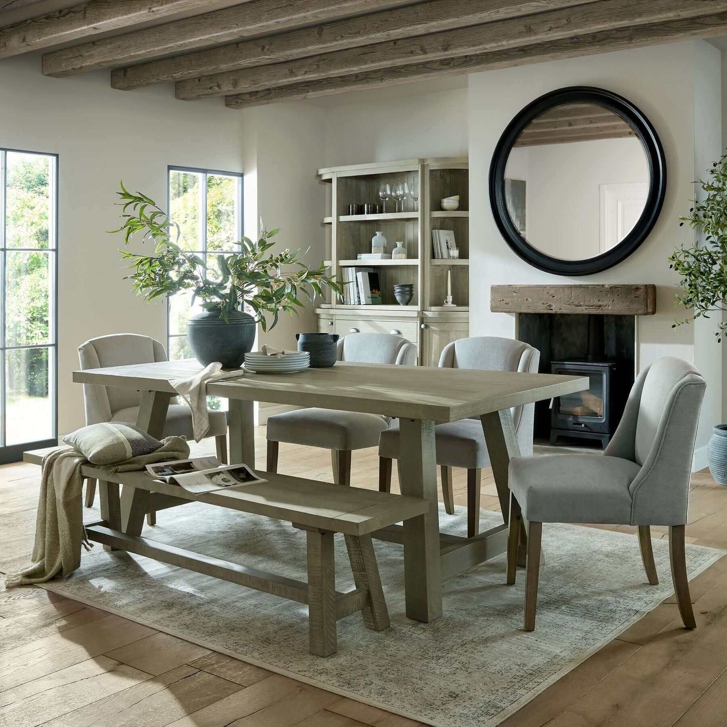 Saltaire Dining Table | Description Elevate your dining experience with the Saltaire Dining Table. Crafted from solid pine with a beautiful wood stain finish, this table comfortably seats six people. Perfect for both everyday use and special occasions.Cra