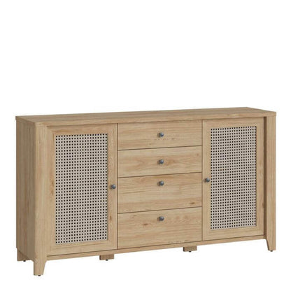 Cestino 2 Door 4 Drawer Sideboard | Description Our two-door, four-drawer sideboard offers reliable storage and a stylish look for any room. Each drawer comes equipped with a silent ball mechanism and full extension, while the metal handles and hinges ens