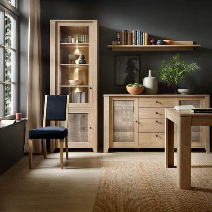 Cestino 2 Door 4 Drawer Sideboard | Description Our two-door, four-drawer sideboard offers reliable storage and a stylish look for any room. Each drawer comes equipped with a silent ball mechanism and full extension, while the metal handles and hinges ens