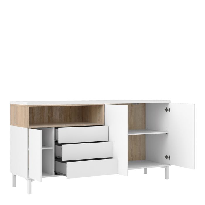 Roomers 3 Drawer 3 Door Sideboard