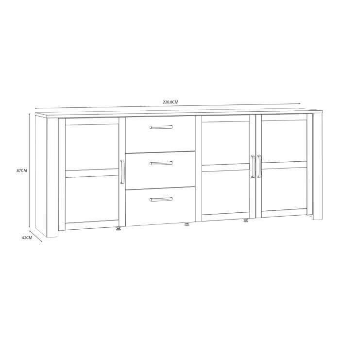 Bohol Large 3 Door 3 Drawer Sideboard | Discover Timeless Elegance with the Bohol Large 3 Door 3 Drawer Sideboard Description The Bohol Large 3 Door 3 Drawer Sideboard brings a touch of rustic charm and natural elegance to your living space. With its simp