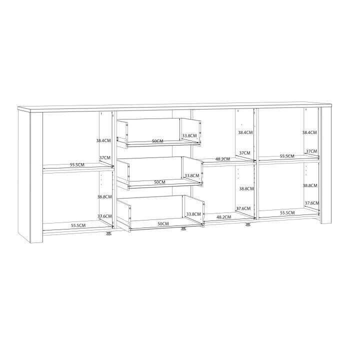 Bohol Large 3 Door 3 Drawer Sideboard | Discover Timeless Elegance with the Bohol Large 3 Door 3 Drawer Sideboard Description The Bohol Large 3 Door 3 Drawer Sideboard brings a touch of rustic charm and natural elegance to your living space. With its simp