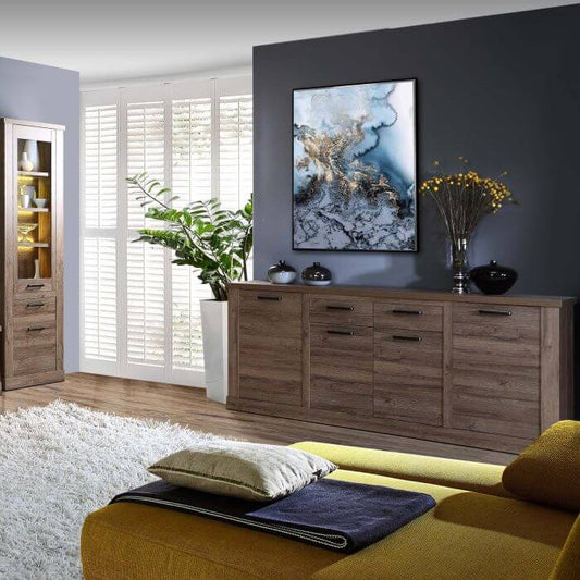 Corona 4 Door 2 Drawer Sideboard | Elevate Your Space with the Corona 4 Door 2 Drawer Sideboard Description Discover the perfect balance of functionality and elegance with the Corona 4 Door 2 Drawer Sideboard. This versatile piece of furniture not only en