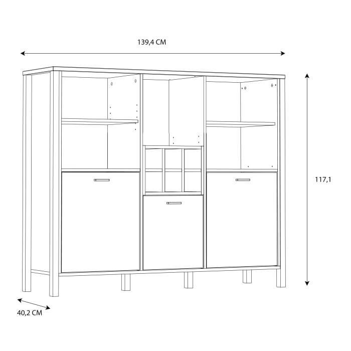 High Rock Display Cabinet Unit