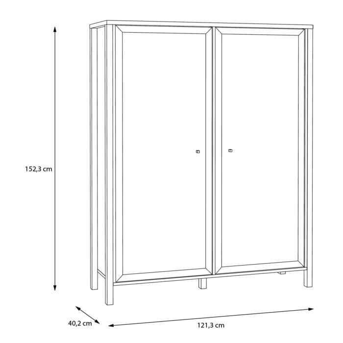 High Rock Wide Display Cabinet