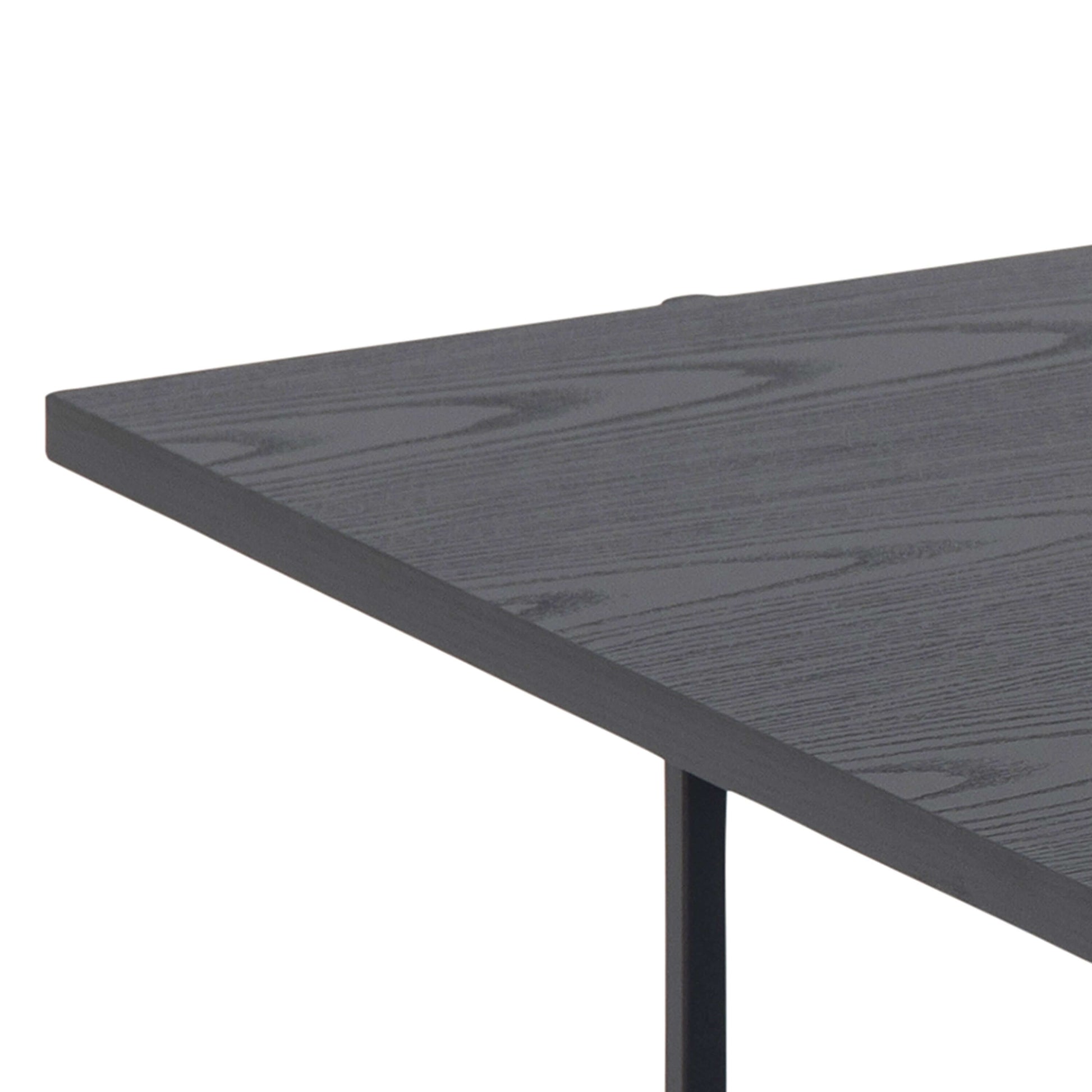 Angus Black Dining Table | Angus Black Dining Table - Modern, Sleek, and Stylish Description The Angus Black Dining Table brings a cool, modern touch to any living space with its sleek lines and lightweight construction. Supported by powder-coated metal l