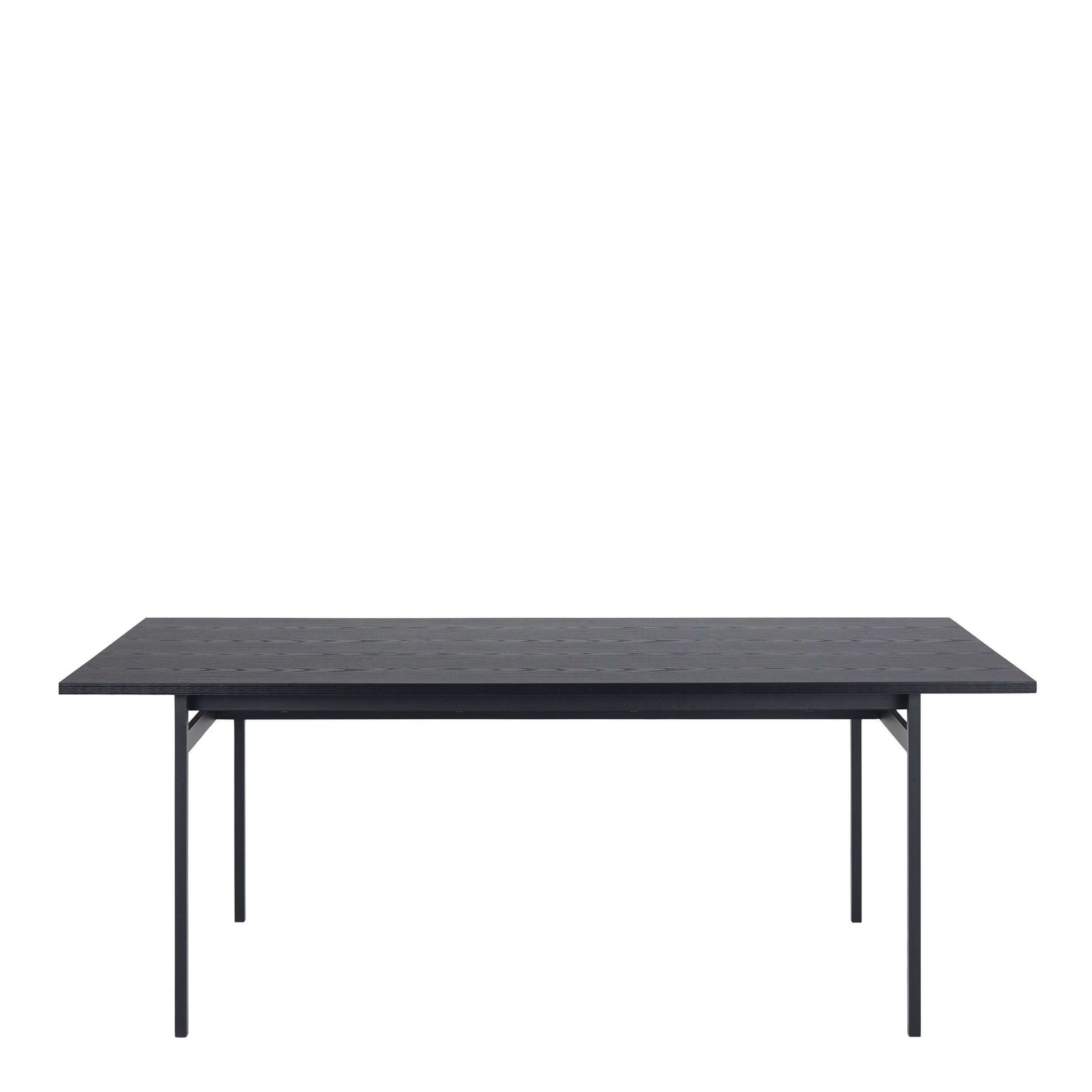 Angus Black Dining Table | Angus Black Dining Table - Modern, Sleek, and Stylish Description The Angus Black Dining Table brings a cool, modern touch to any living space with its sleek lines and lightweight construction. Supported by powder-coated metal l