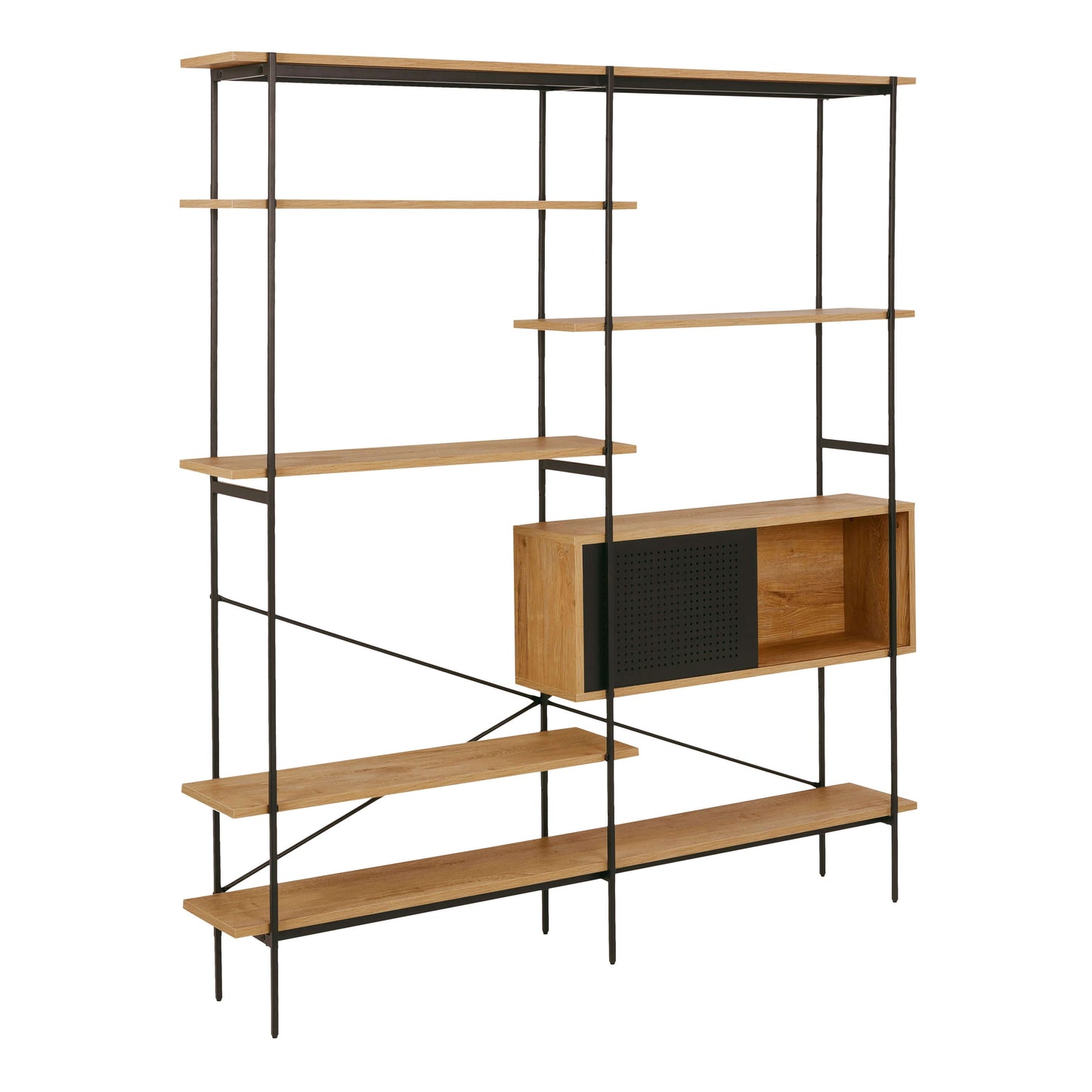 Angus Black Shelf Wall Unit Large | Elevate Your Space with the Angus Black Shelf Wall Unit Large Description Introducing the Angus Black Shelf Wall Unit Large, a modern and asymmetrical masterpiece designed to showcase your items with unparalleled flair.