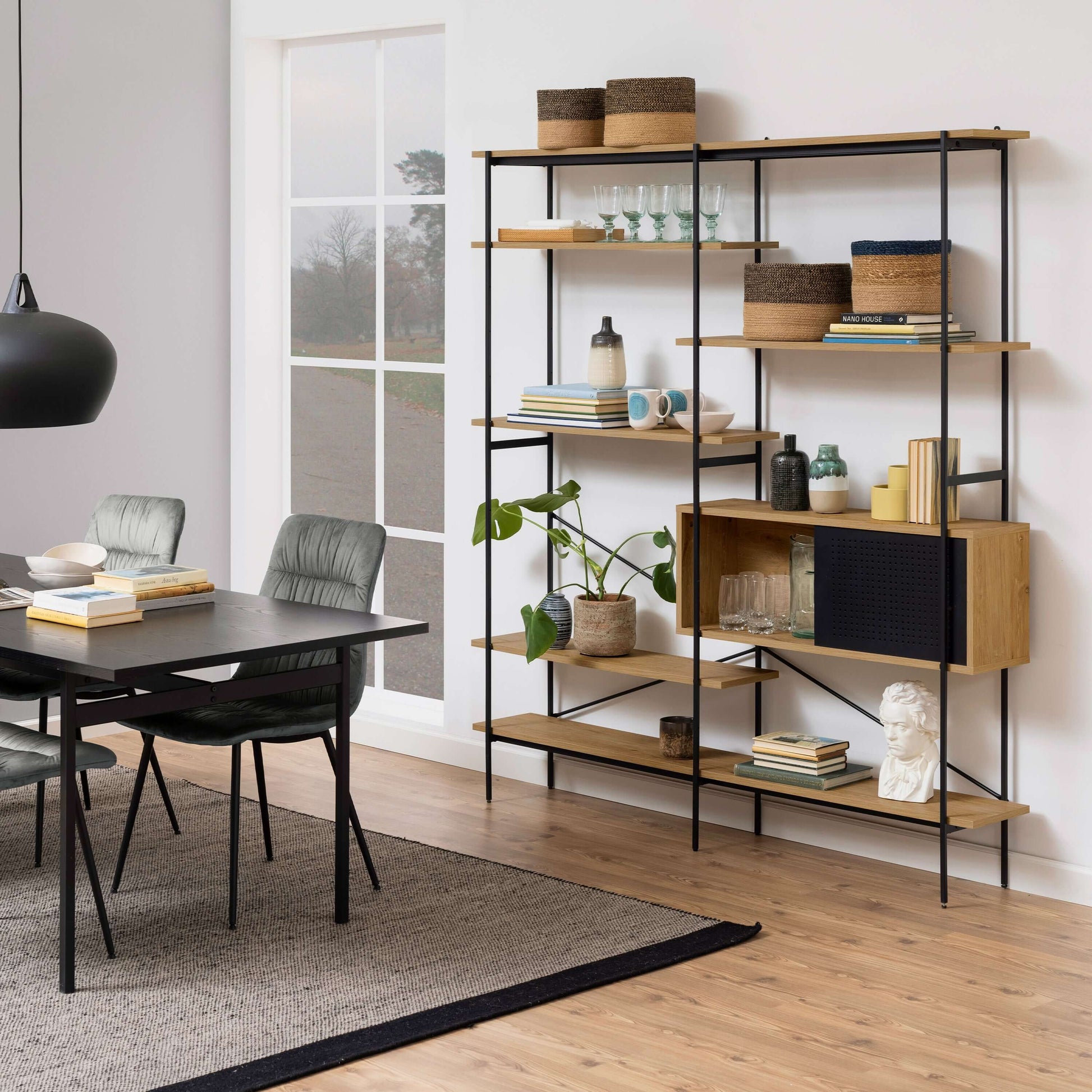 Angus Black Shelf Wall Unit Large | Elevate Your Space with the Angus Black Shelf Wall Unit Large Description Introducing the Angus Black Shelf Wall Unit Large, a modern and asymmetrical masterpiece designed to showcase your items with unparalleled flair.