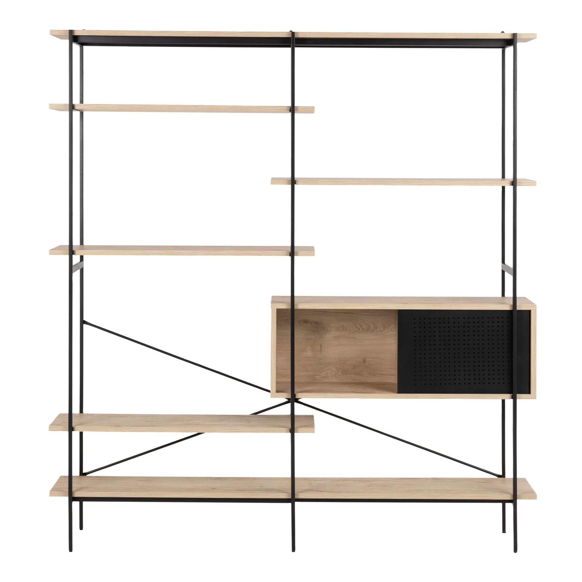 Angus Black Shelf Wall Unit Large | Elevate Your Space with the Angus Black Shelf Wall Unit Large Description Introducing the Angus Black Shelf Wall Unit Large, a modern and asymmetrical masterpiece designed to showcase your items with unparalleled flair.