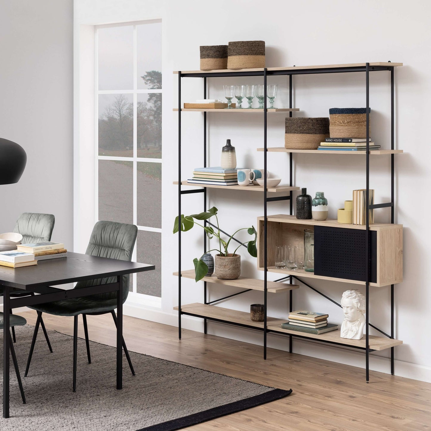 Angus Black Shelf Wall Unit Large | Elevate Your Space with the Angus Black Shelf Wall Unit Large Description Introducing the Angus Black Shelf Wall Unit Large, a modern and asymmetrical masterpiece designed to showcase your items with unparalleled flair.