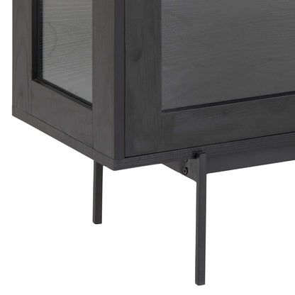 Angus Black Display Cabinet | Elevate Your Home Décor with the Angus Black Display Cabinet Description The Angus Black Display Cabinet combines sleek lines with an airy design to make a contemporary statement in any home. Perfect for showcasing your favor