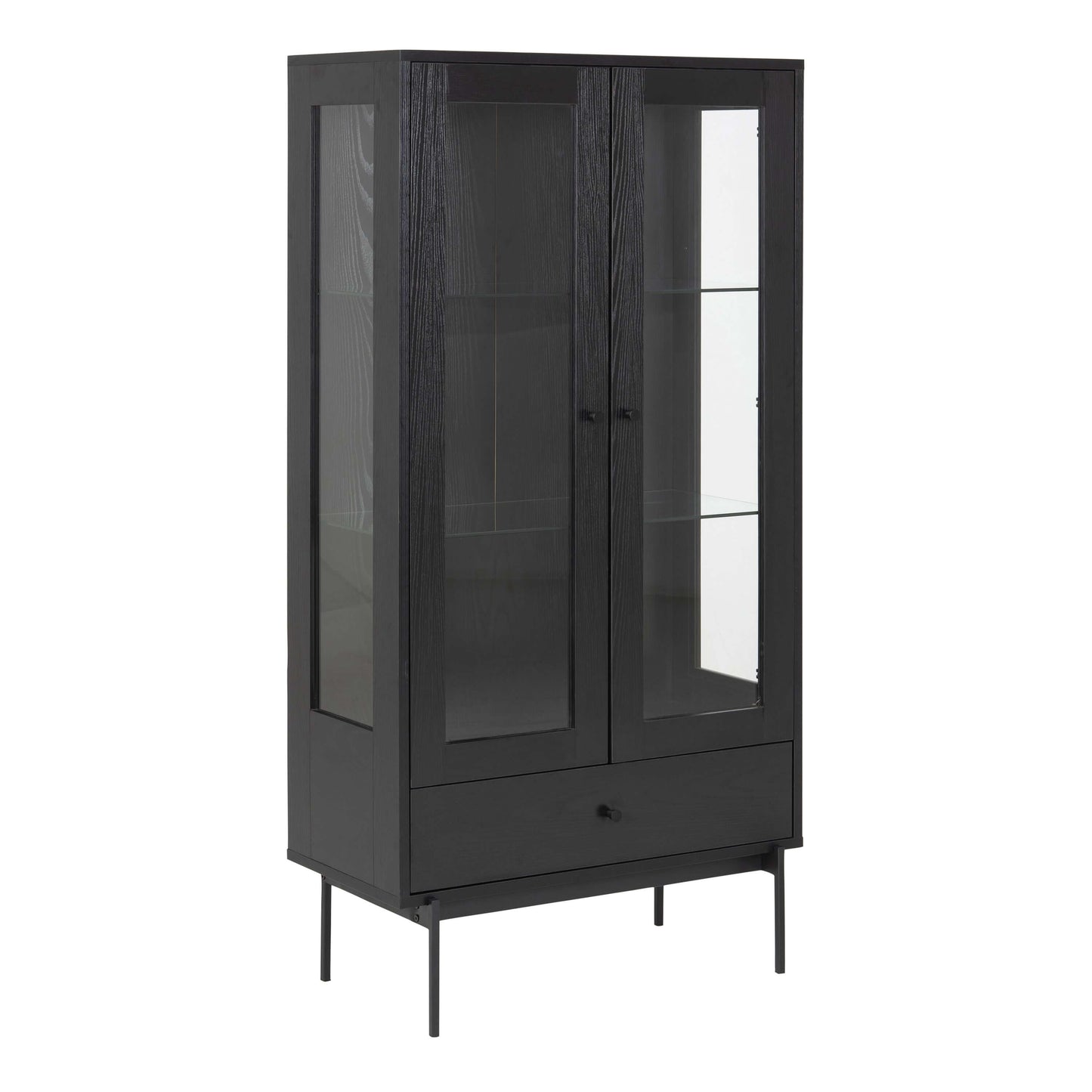 Angus Black Display Cabinet | Elevate Your Home Décor with the Angus Black Display Cabinet Description The Angus Black Display Cabinet combines sleek lines with an airy design to make a contemporary statement in any home. Perfect for showcasing your favor