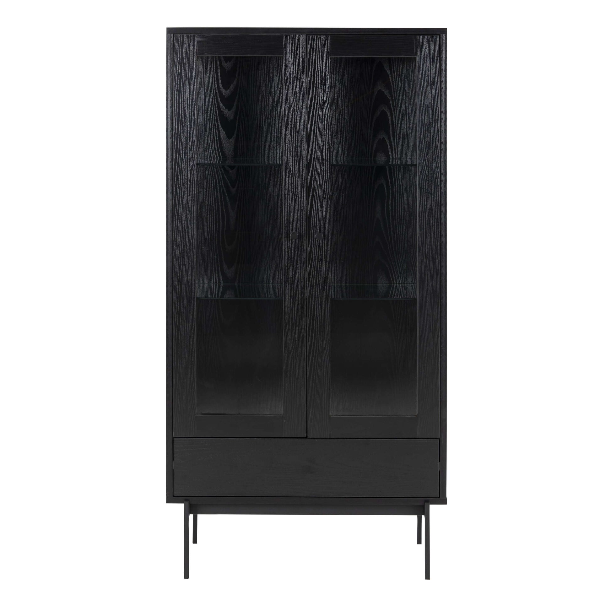 Angus Black Display Cabinet | Elevate Your Home Décor with the Angus Black Display Cabinet Description The Angus Black Display Cabinet combines sleek lines with an airy design to make a contemporary statement in any home. Perfect for showcasing your favor