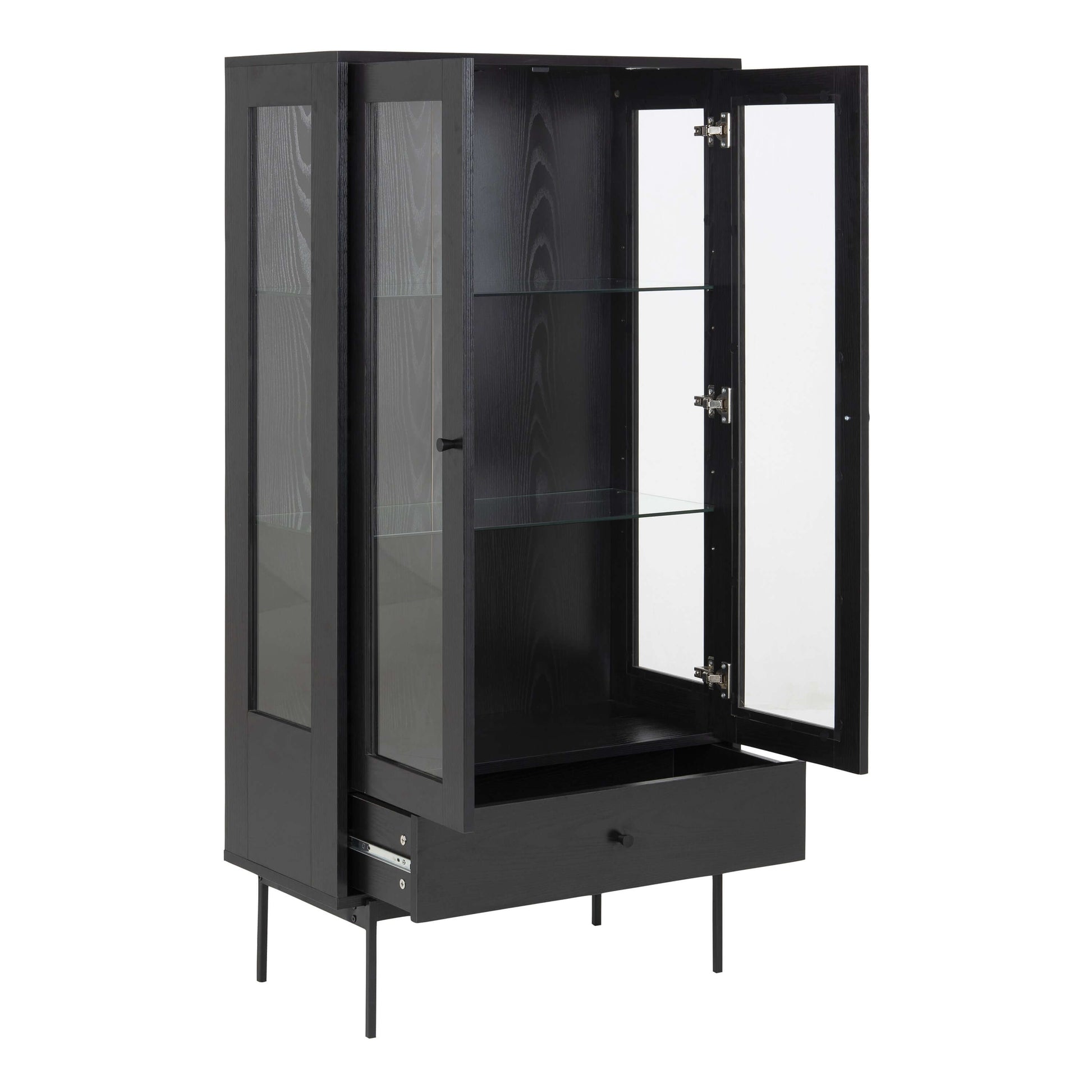 Angus Black Display Cabinet | Elevate Your Home Décor with the Angus Black Display Cabinet Description The Angus Black Display Cabinet combines sleek lines with an airy design to make a contemporary statement in any home. Perfect for showcasing your favor